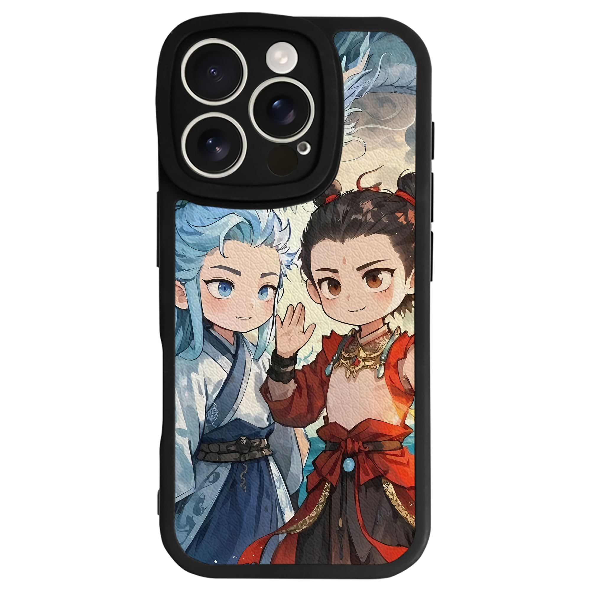 （画像用） Ne Zha 2 ナタ 魔童の大暴れ 【iPhone 16シリーズ対応】シリコンスマホケース（レザー調） 材質：シリコン